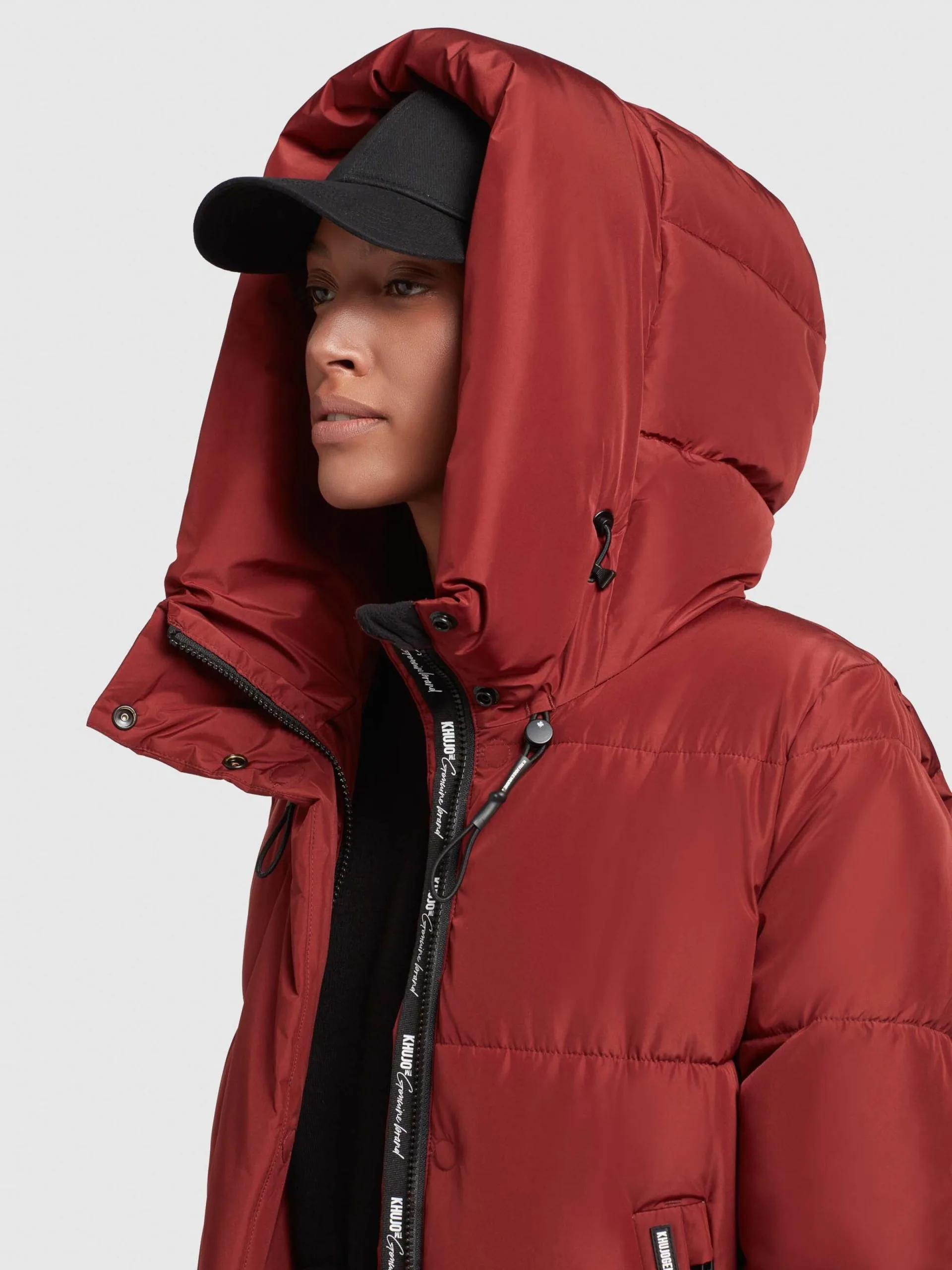 Khujo Wintermantels Wintermantel Soulani Dames Roestrood 7 Khujo Wintermantels Wintermantel Soulani Dames Roestrood - Afbeelding 7