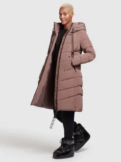 Khujo Wintermantels Wintermantel Ayleena Dames Chamois -Aanbiedingen Khujo Winkel 94b7a1c3c76725a319b10568738db85e