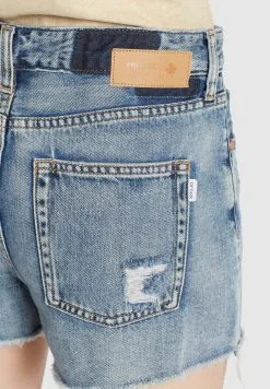 Khujo Denim Shorts Loosefit Jeans Anouk Dames Blauw -Aanbiedingen Khujo Winkel 96139683422329f7ecd0e51bd7896ed1