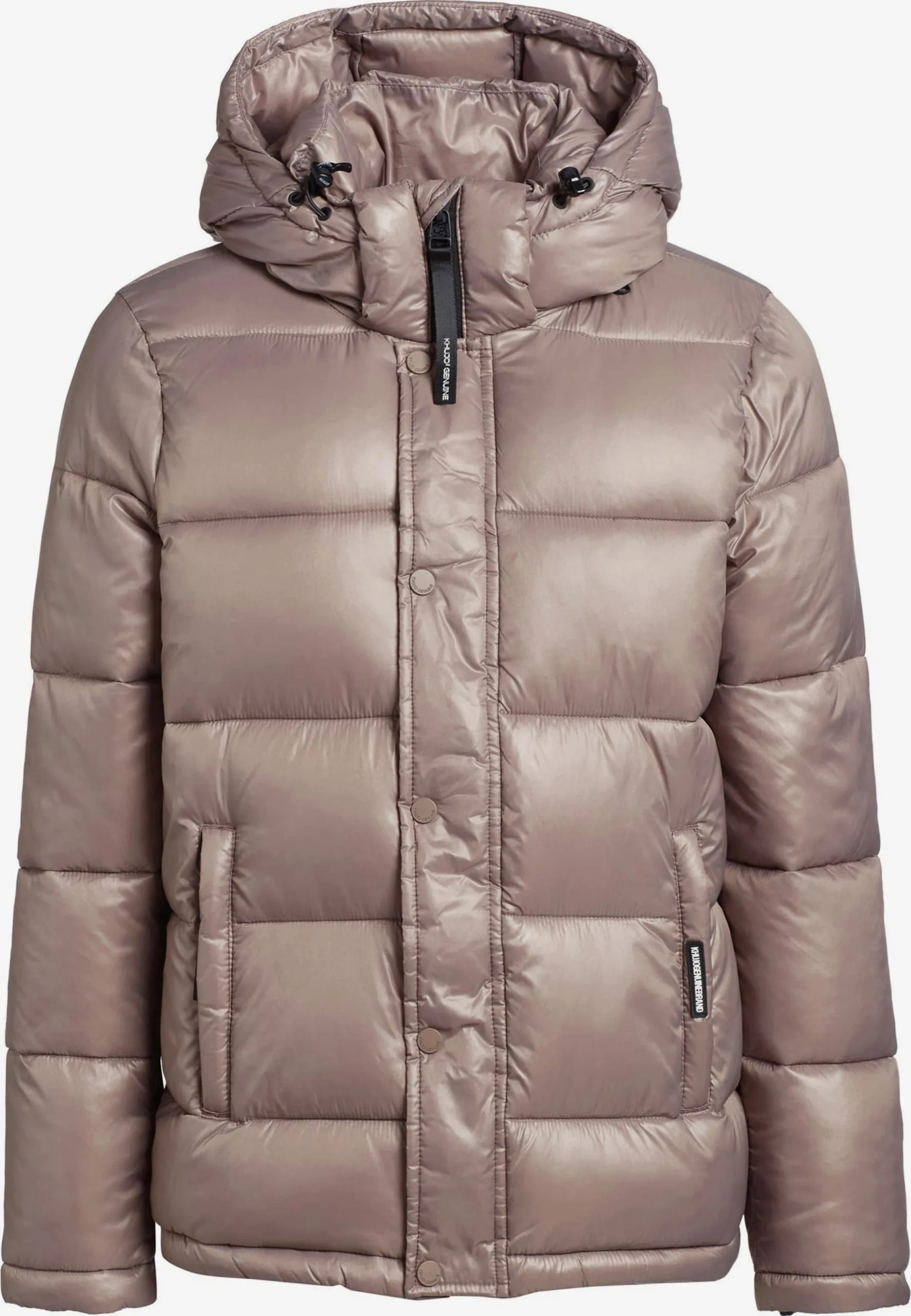 Khujo Winterjassen Winterjas Gerda Shiny Dames Beige 1 Khujo Winterjassen Winterjas Gerda Shiny Dames Beige