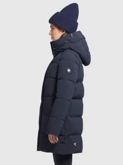 Khujo Korte Mantels Wintermantel Wente Dames Donkerblauw -Aanbiedingen Khujo Winkel 9a3a6bee640f0972ce95e9688bc031a6