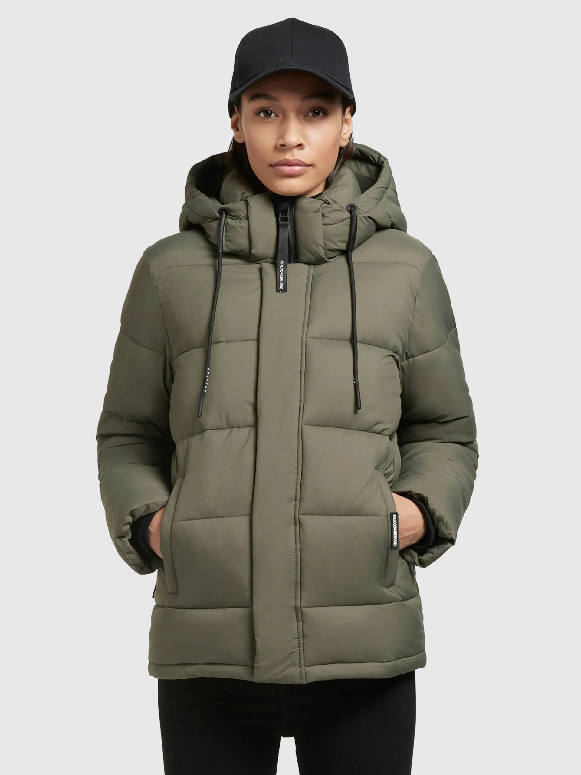 Khujo Winterjassen Winterjas Evona Dames Kaki 2 Khujo Winterjassen Winterjas Evona Dames Kaki - Afbeelding 2