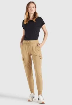 Khujo Sweatpants Tapered Cargobroek Staci Dames Beige -Aanbiedingen Khujo Winkel a5cf6182e600f197d0408842501d7e3c