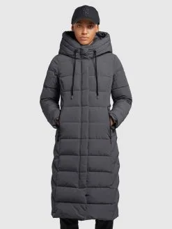 Khujo Wintermantels Wintermantel Gamber Dames Antraciet -Aanbiedingen Khujo Winkel ad6ca8654657cdddea455abb71195c41