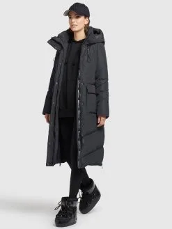 Khujo Wintermantels Wintermantel Elvita Dames Donkerblauw -Aanbiedingen Khujo Winkel b6305bead254ce002fd739ecb1ad4095