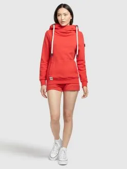 Khujo Hoodies Sweatshirt Rhabea Dames Oranjerood -Aanbiedingen Khujo Winkel c09f35371cd0bcc04a3e89ee28f1ab0f