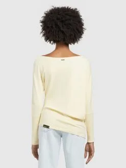 Khujo Fijngebreide Truien Trui Shea Dames Lichtgeel -Aanbiedingen Khujo Winkel c75cbe0ab6ec533fb60a0fec072dd4b1