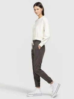Khujo Pantalons Tapered Broek SANDI Dames Antraciet -Aanbiedingen Khujo Winkel c9ba3836cc7ca961e3e54ff0a4888d6c