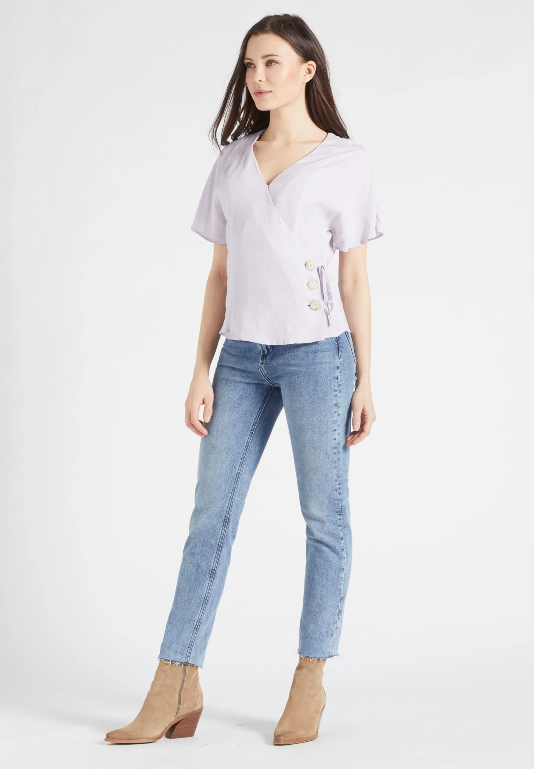 Khujo Blouses Met Korte Mouw Blouse Giovanna Dames Sering 3 Khujo Blouses Met Korte Mouw Blouse Giovanna Dames Sering - Afbeelding 3