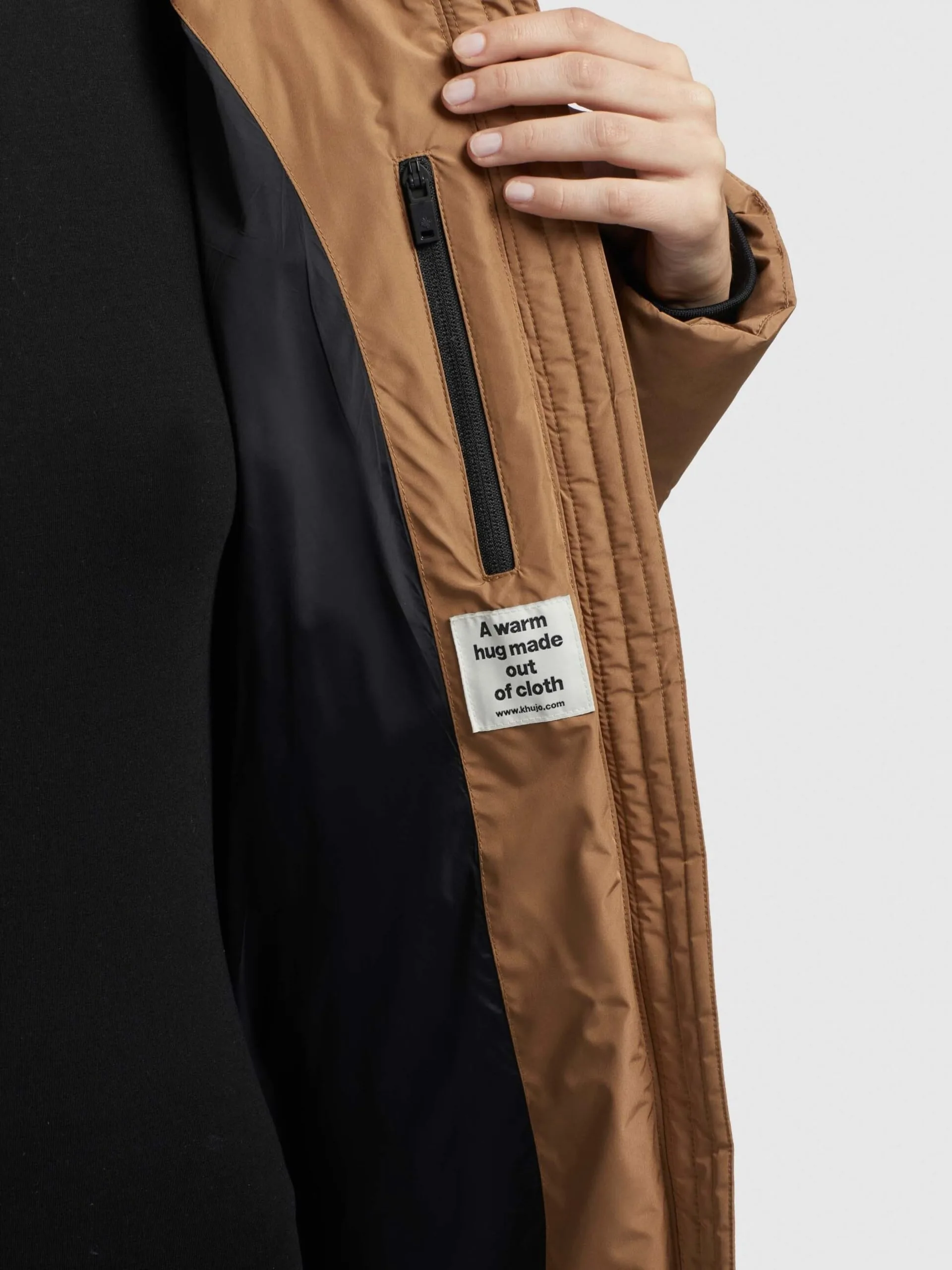 Khujo Wintermantels Wintermantel JILIAS3 Dames Lichtbruin 2 Khujo Wintermantels Wintermantel JILIAS3 Dames Lichtbruin - Afbeelding 2