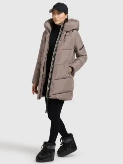 Khujo Winterjassen Winterjas Jordis 4 Dames Taupe -Aanbiedingen Khujo Winkel d0e47a8f6004130883fab70de3afd4bd