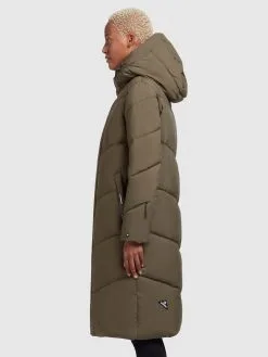 Khujo Wintermantels Wintermantel Torino2 Dames Kaki -Aanbiedingen Khujo Winkel d45e30839b02bf29f0fc010899562479