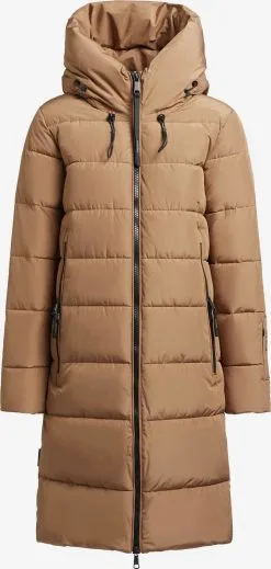 Khujo Wintermantels Wintermantel JILIAS3 Dames Lichtbruin