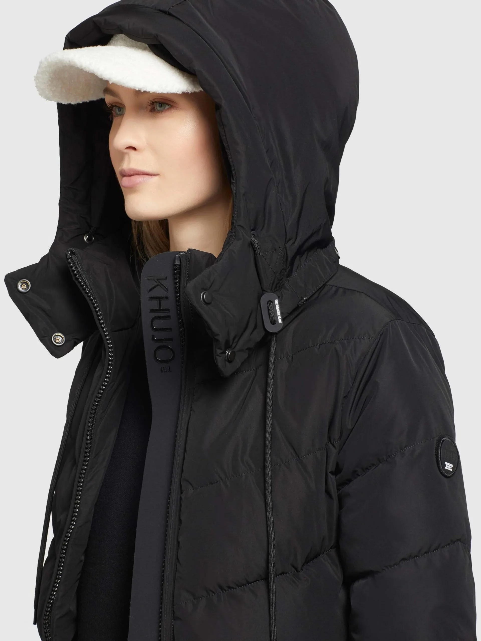 Khujo Wintermantels Wintermantel Huba Dames Zwart 7 Khujo Wintermantels Wintermantel Huba Dames Zwart - Afbeelding 7