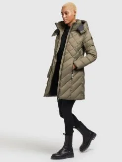 Khujo Tussenmantels Tussenmantel Aneth Dames Kaki -Aanbiedingen Khujo Winkel dc23bc1f98ea2564ce9231916b785475