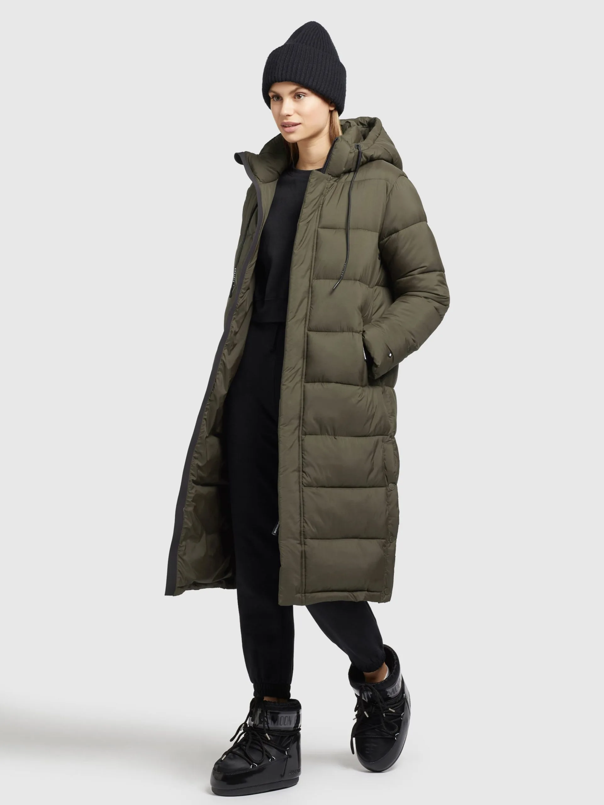 Khujo Wintermantels Wintermantel Julina Dames Kaki 6 Khujo Wintermantels Wintermantel Julina Dames Kaki - Afbeelding 6