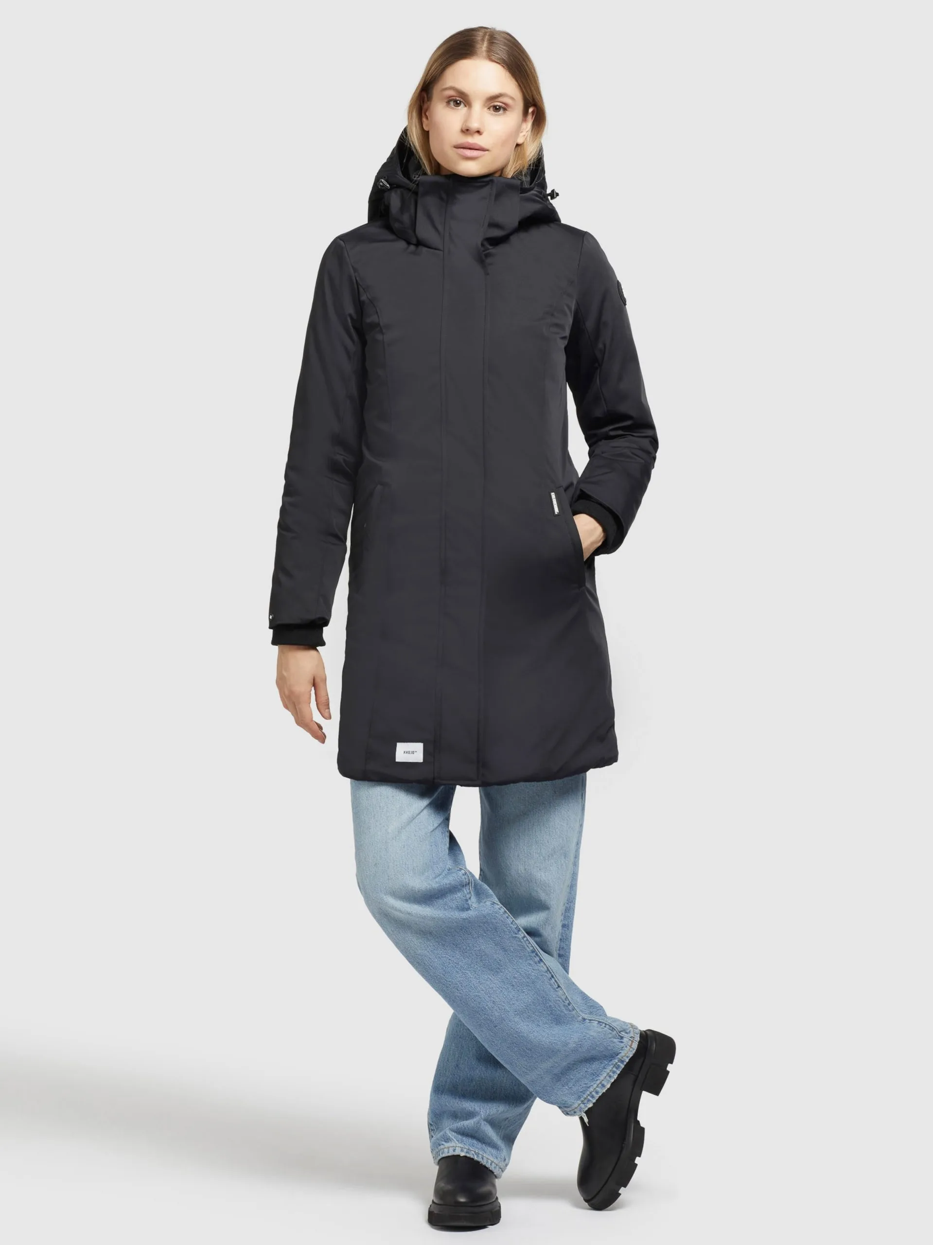 Khujo Wintermantels Wintermantel Blossom Dames Zwart 3 Khujo Wintermantels Wintermantel Blossom Dames Zwart - Afbeelding 3