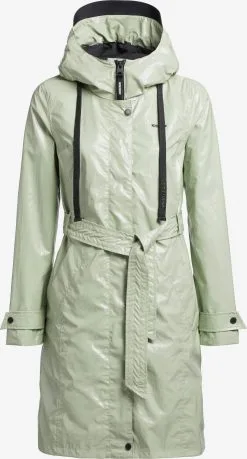 Khujo Regenmantels Tussenmantel Alecia Dames Pastelgroen