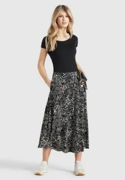 Khujo Maxi Rokken Rok Hepke Dames Zwart -Aanbiedingen Khujo Winkel f3efe12f9a10dc10913a509878ebda4a