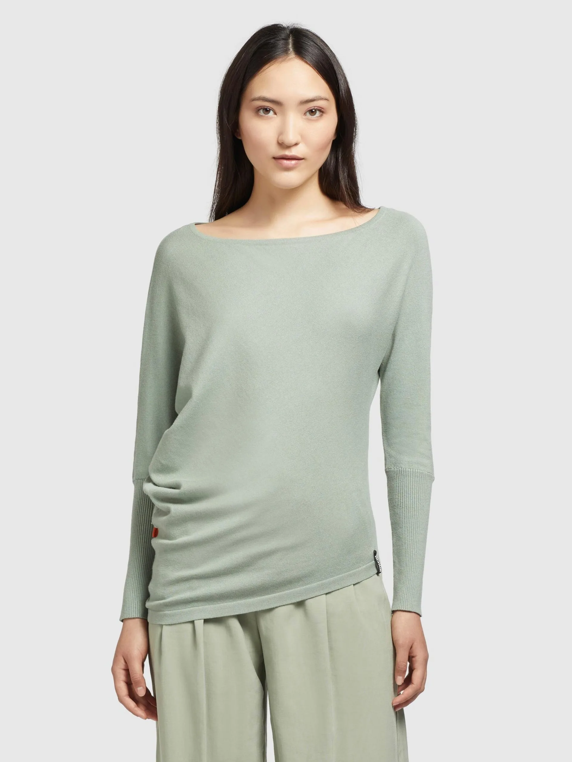 Khujo Fijngebreide Truien Trui Shea Dames Mintgroen 2 Khujo Fijngebreide Truien Trui Shea Dames Mintgroen - Afbeelding 2