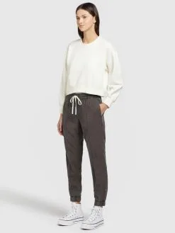Khujo Pantalons Tapered Broek SANDI Dames Antraciet -Aanbiedingen Khujo Winkel fd0c114ed11005e54b9e838e18607370